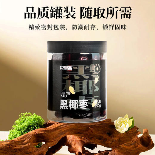 杞里香250g瓶装黑椰枣新疆椰枣特产零食蜜饯即食罐装 商品图8