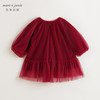 马克珍妮女童丝绒网纱拼接连衣裙 宝宝裙子2024年秋冬新款241109 商品缩略图2