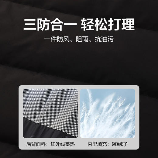 笛莎Deesha女童羽绒服2024冬季新款连帽中长款羽绒服 商品图3