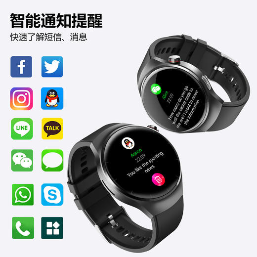 聚美戴多功能健康监测智能电话手表F600  高清大屏健康助手无创测血糖无线蓝牙通话 商品图10