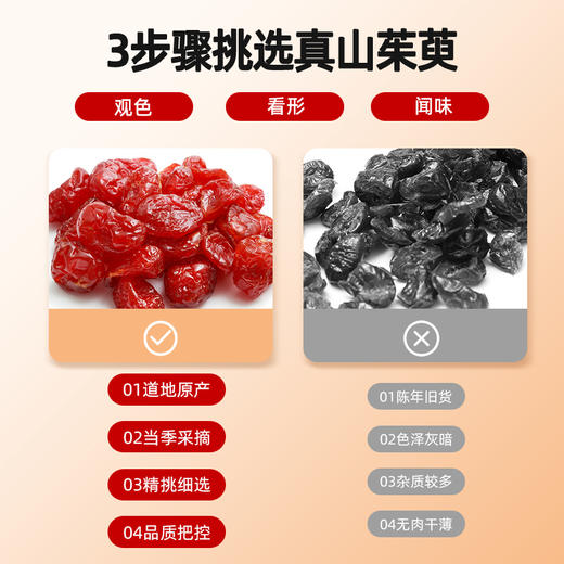 杞里香100g圆罐装山茱萸头茬鲜果鲜制，红润饱满，果肉肥厚，酸甜微涩可搭配枸杞 商品图2