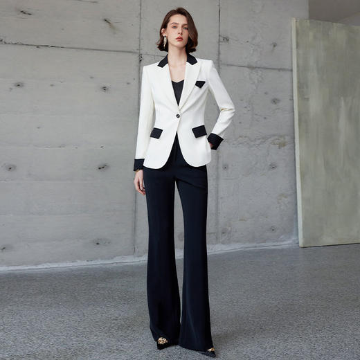 IWY/黑白撞色西装女简约通勤上班族正装职业套装律师工作西装套装CP1951 商品图1
