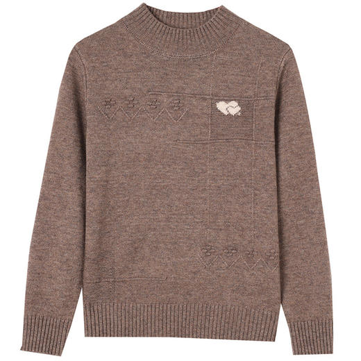 CC-103-79010半高领羊毛打底衫女秋冬内搭短款长袖针织上衣洋气毛衣女 商品图4