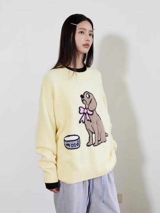 Mood Like Me/MMY2410/提花小狗涂鸦针织软糯毛衣 商品图1