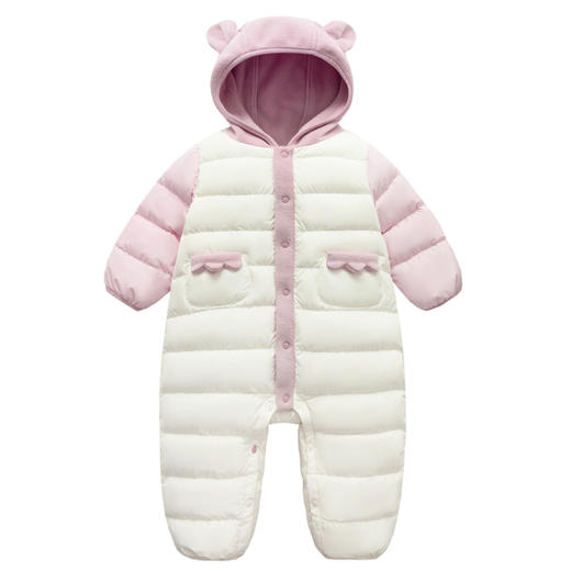迷你巴拉羽绒连体衣白鸭绒保暖婴儿外出哈衣冬装爬服新款 商品图4