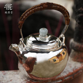 鹤鼎堂银壶于野系列南山兽嘴汤沸银色（缺货）