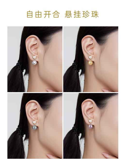 【天猫同款】两戴款-18k金钻石耳夹  芳心 商品图4