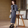 时尚气质纯色，双面羊绒两件套套装裙HR-ZYQQ37 商品缩略图2
