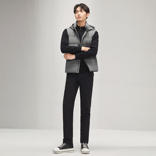 【白鸭绒】柒牌羽绒马甲男2024冬季新款可脱卸帽保暖加厚背心外套	127E71750 商品图3