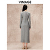VIMAGE纬漫纪冬季新款气质修身显瘦高级长袖连衣裙V2207827 商品缩略图4