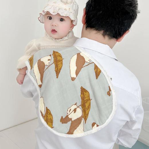 a类婴儿口水巾 竹棉纱布围兜围嘴婴儿用品 宝宝护肩防溢奶拍嗝巾 商品图3