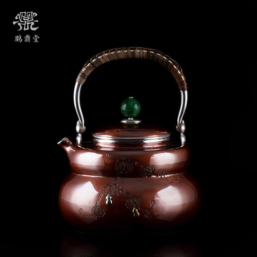 鹤鼎堂银壶于渚系列敬之錾刻葫芦汤沸（缺货） 商品图0