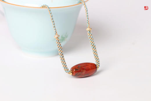 【洛晴】战国红桶珠项链 商品图3