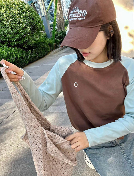 素R安高若纯元。最新拼色长袖T恤 商品图8