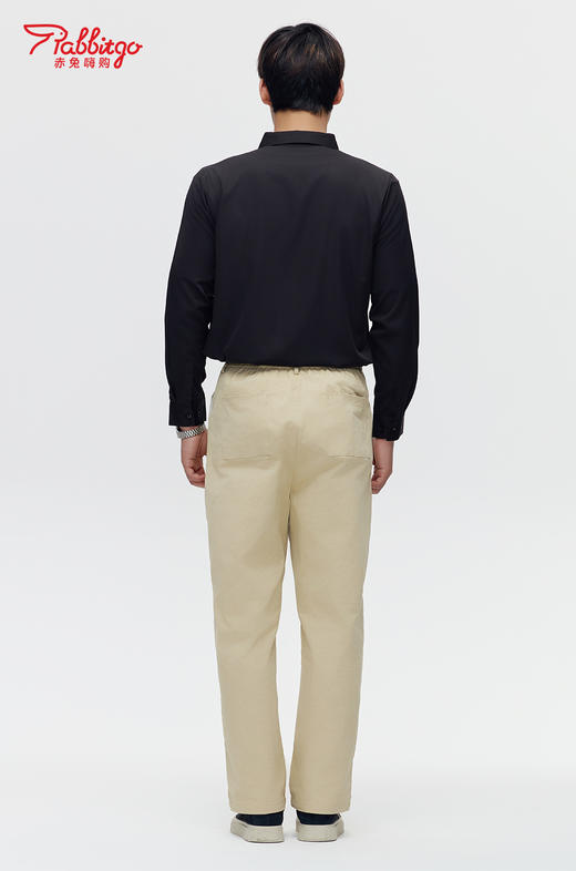 赤兔嗨购长袖衬衫男24年秋季新款3D裁剪纯色百搭修身上衣商务免烫衬衣通勤风 商品图7