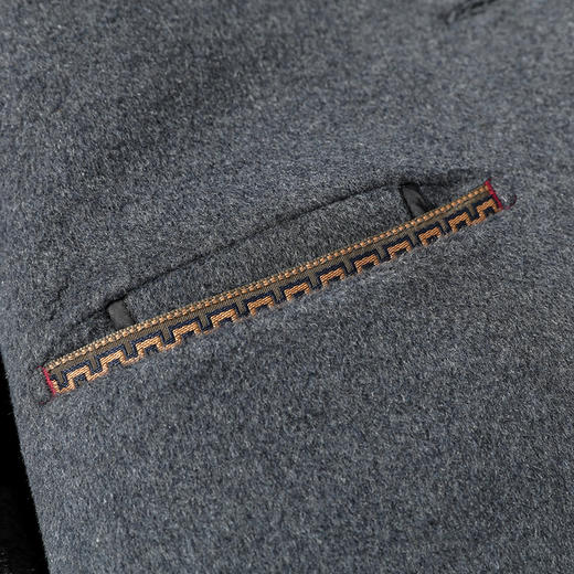 【可拆卸加绒内胆】【绵羊毛】【新款DXS】大依优型大码中长款翻领羊毛呢大衣外套商务夹克男宽松加肥加大码上衣胖子正装休闲 商品图4