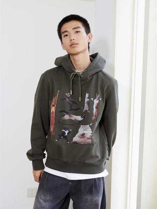 Mood Like Me/MWY2415/跳舞猫创意数码直喷连帽卫衣 商品图1