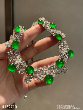 老坑玻璃种帝王绿蛋面套链【4132710】具体价格微信咨询