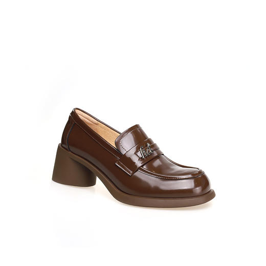 豪麟名鞋奥莱迪嘉女鞋乐福鞋牛移膜革DJCMO42WS207咖啡色  原价1960元 商品图0