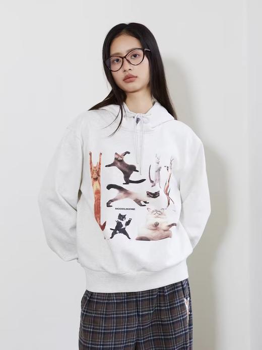Mood Like Me/MWY2415/跳舞猫创意数码直喷连帽卫衣 商品图2