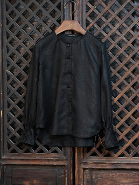 FAB冰裂梅花纹香云纱上衣