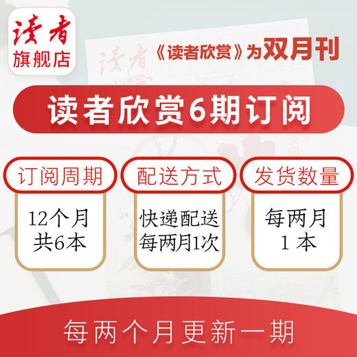 【2025年大征订】《读者欣赏》2025全年6期订阅预售 美学读本 艺术经典 历史人文 双月刊 每两月更新1期 商品图2