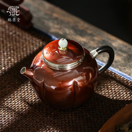 鹤鼎堂银壶于飞系列安行急须镜面（铜包银）（缺货） 商品图1