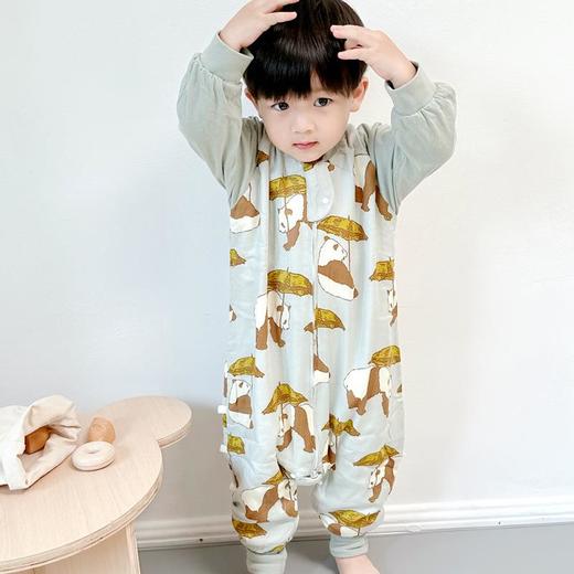 六层竹棉A类纱布婴儿睡袋秋冬 宝宝分腿防踢被婴幼儿 儿童厚款 商品图2