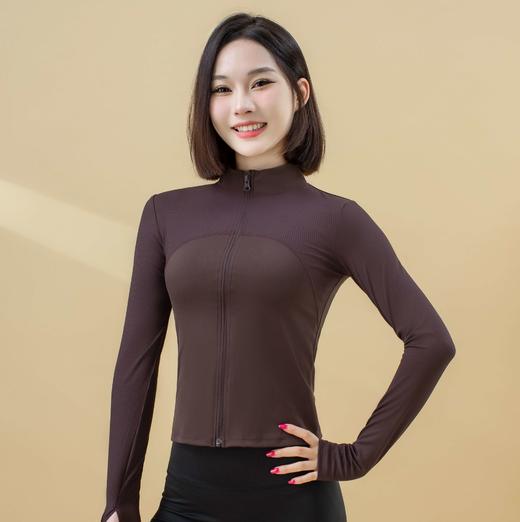 跃牌【瑜堂系列】条纹运动外套户外运动修身显瘦立领瑜伽外套JYMW117 商品图0