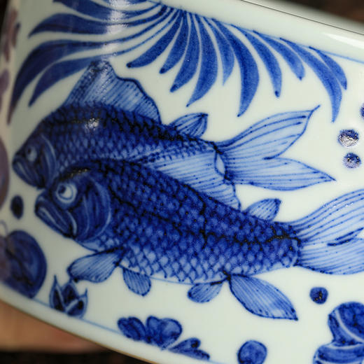 溪兰仰元-鱼藻纹直口水洗 商品图4