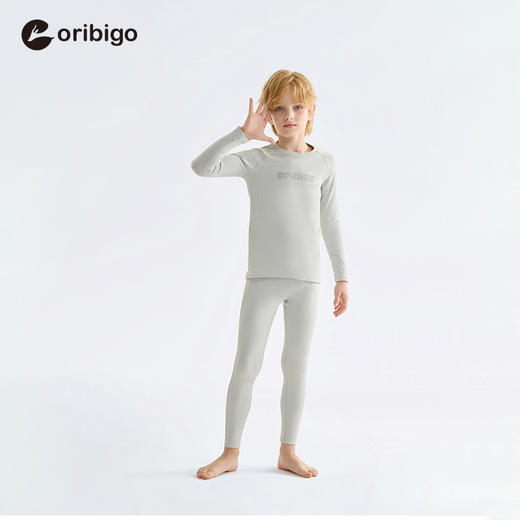 【拍下立减40】oribigo男女童一体织保暖内衣套装 | 亲肤软糯、舒弹保暖、面料高弹、舒适无束缚 商品图2