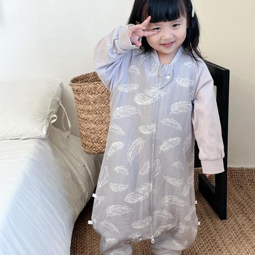 六层竹棉A类纱布婴儿睡袋秋冬 宝宝分腿防踢被婴幼儿 儿童厚款 商品图1