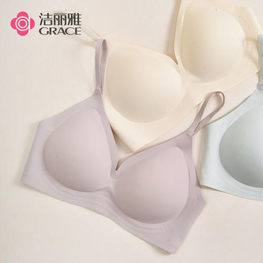 洁丽雅内衣女聚拢上托调整型无钢圈胸罩收副乳性感美背文胸罩 商品图2