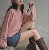 【顺丰包邮】80123 洛诗琳秋冬粉色羊毛方领小狐狸针织毛衫58151 商品缩略图2