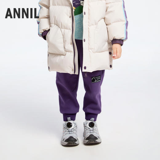 男童海岛绒保暖夹裤冬季新款安奈儿童装实体店同款XB446838 商品图0