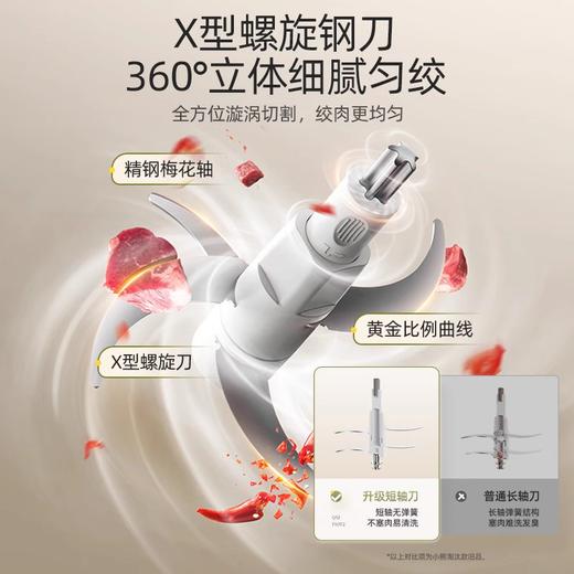 小熊绞肉机小型家用多功能绞肉机电动粗细料理机切碎机2L 商品图5