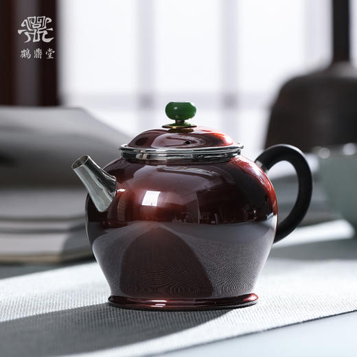 鹤鼎堂银壶于渚系列悦怿急须（铜包银）（缺货） 商品图0