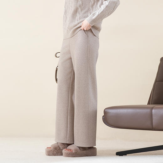 SKK8BD215诗梦女装羊毛针织直筒裤 商品图2