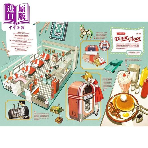 预售 【中商原版】美丽的巷弄（1er）银猫街：11位日本超人气绘师携手创造 幻想都市尤菲米亚 港台艺术原版 はしゃ 瑞升出版 商品图3