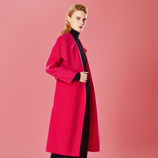 EITIE爱特爱冬季新款柔软保暖直筒显瘦毛呢大衣8014715 商品图4