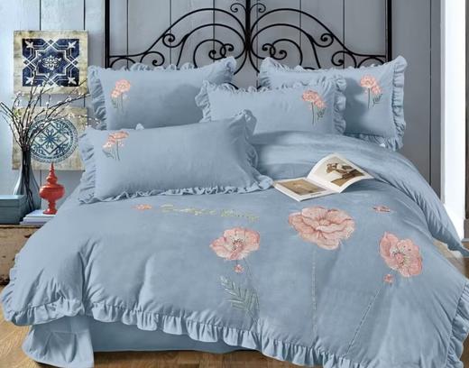 韩版花边蚕丝绒保暖刺绣四件套G117900049 商品图3