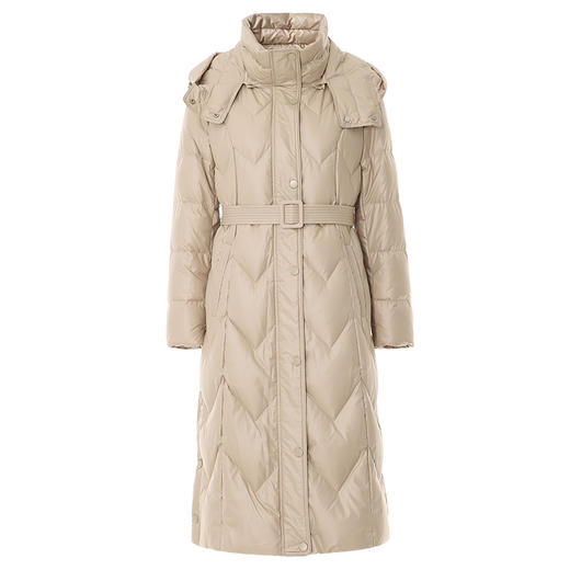 EITIE爱特爱冬季新款时尚加厚保暖连帽羽绒服长款外套7611309 商品图10