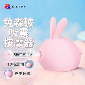 KISTOY 秒爱浪潮吸吸跳蛋 口爱又吸震动按摩器 女用自慰器成人情趣性用品 kk兔 悸动粉 兔森破萌潮跳蛋【口吸+震动+可爱造型】-粉