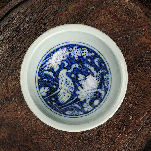 溪兰仰元-荷塘月色洒蓝杯 商品图4