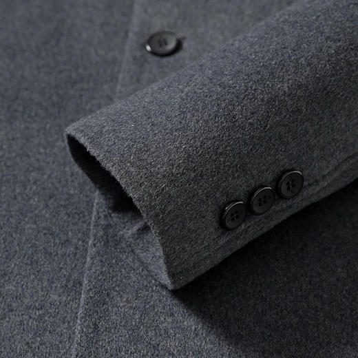 【可拆卸羽绒内胆】【绵羊毛】【新款DXS】大依优型大码中长款翻领羊毛呢大衣外套商务夹克男宽松加肥加大码上衣胖子正装休闲 商品图8