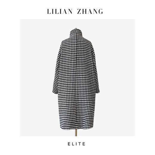 2406014E-定制—*千鸟格Oversized轻奢名媛中长大衣 商品图3