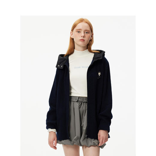 Teenie Weenie小熊简约毛针织开衫女冬季毛衫TTCK244T08T 商品图0