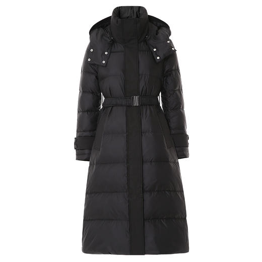 EITIE爱特爱冬季新款连帽百搭纯色女中长款羽绒服7611318 商品图11