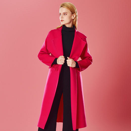 EITIE爱特爱冬季新款柔软保暖直筒显瘦毛呢大衣8014715 商品图2