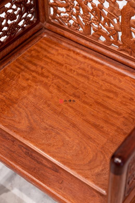 红桥红  家具严选  缅甸花梨（大果紫檀）【岁寒三友 玫瑰椅 】 商品图4